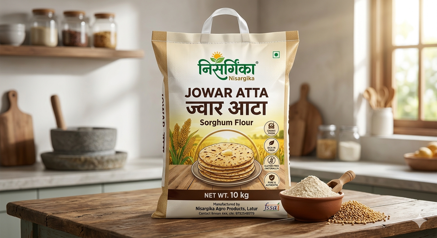 Nisargika Jowar Atta (Sorghum Flour) – Gluten Free, High Fiber
