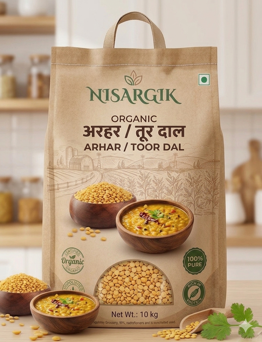 Nisargika Natural Arhar / Toor Dal (Pigeon Pea)