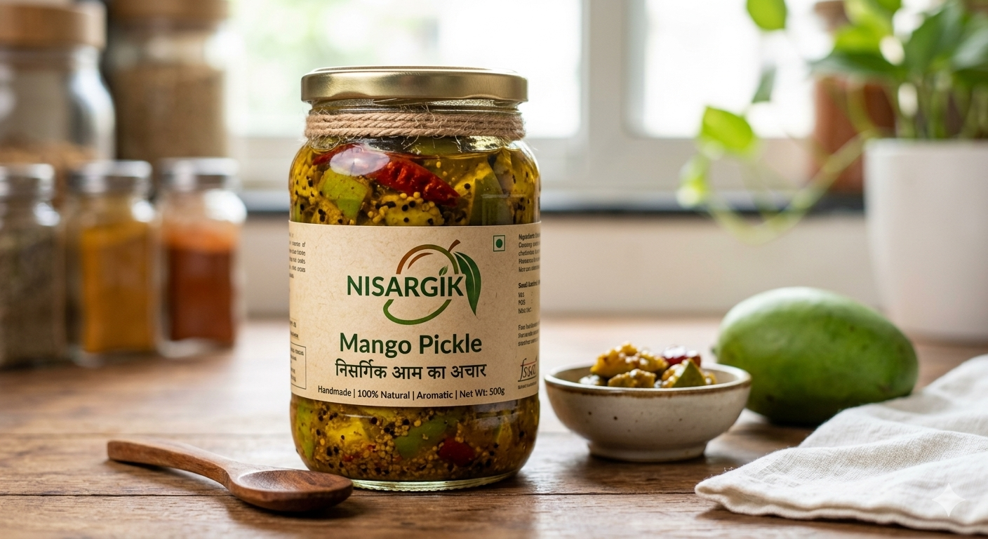 Nisargika Traditional Homemade Mango Pickle (Aam ka Achar)