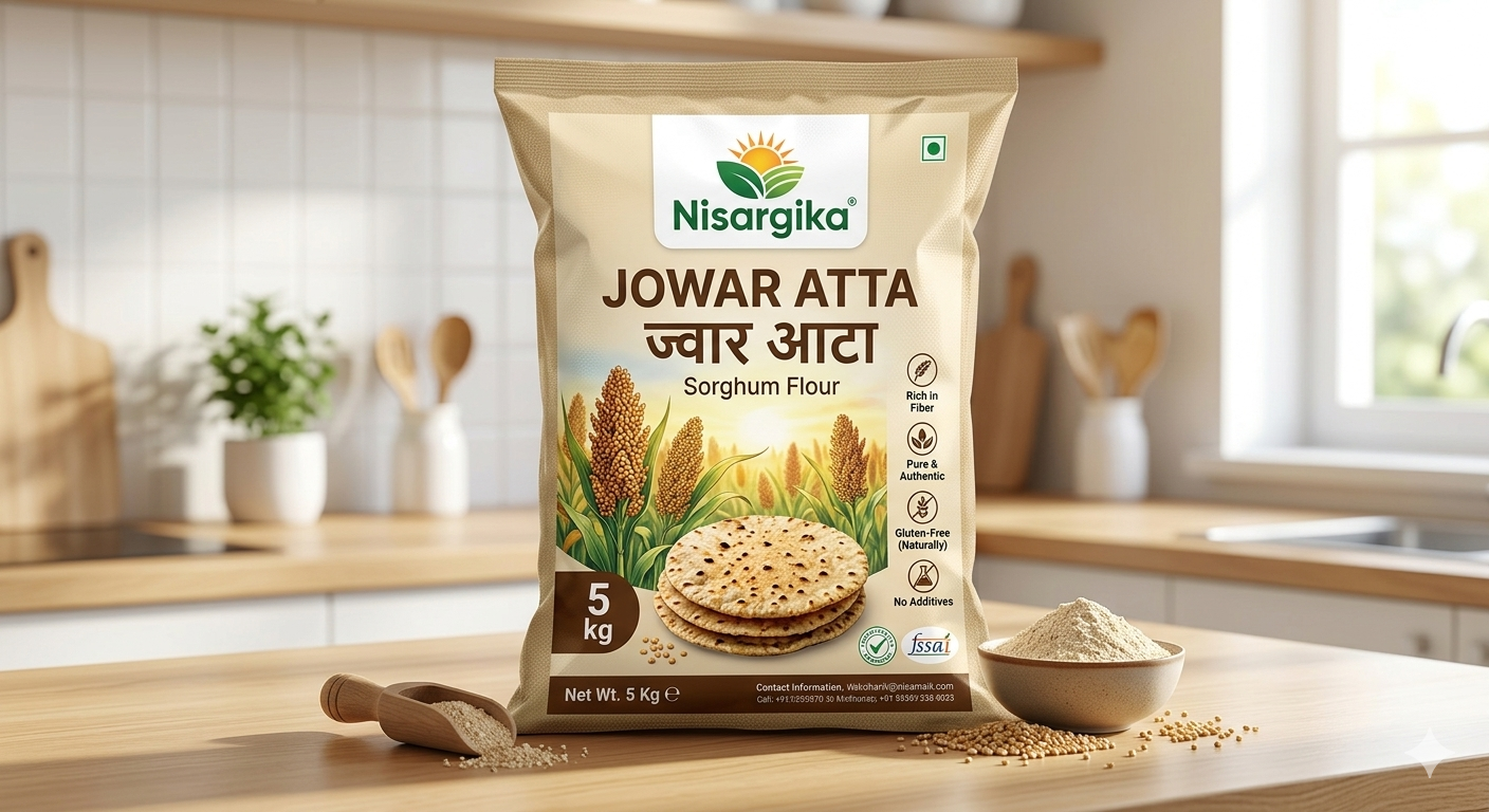 Nisargika Jowar Atta (Sorghum Flour) – Gluten Free, High Fiber